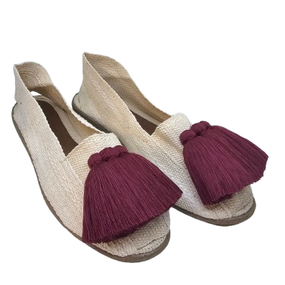 Alpargatas Beige Borlas Violeta