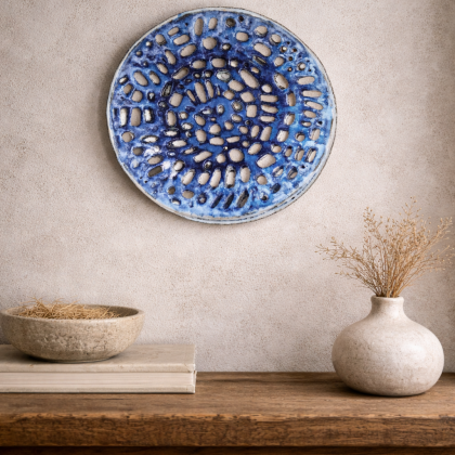 Plato decorativo en cerámica Ocean