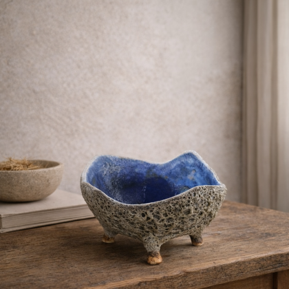 Jarrón decorativo en cerámica bol