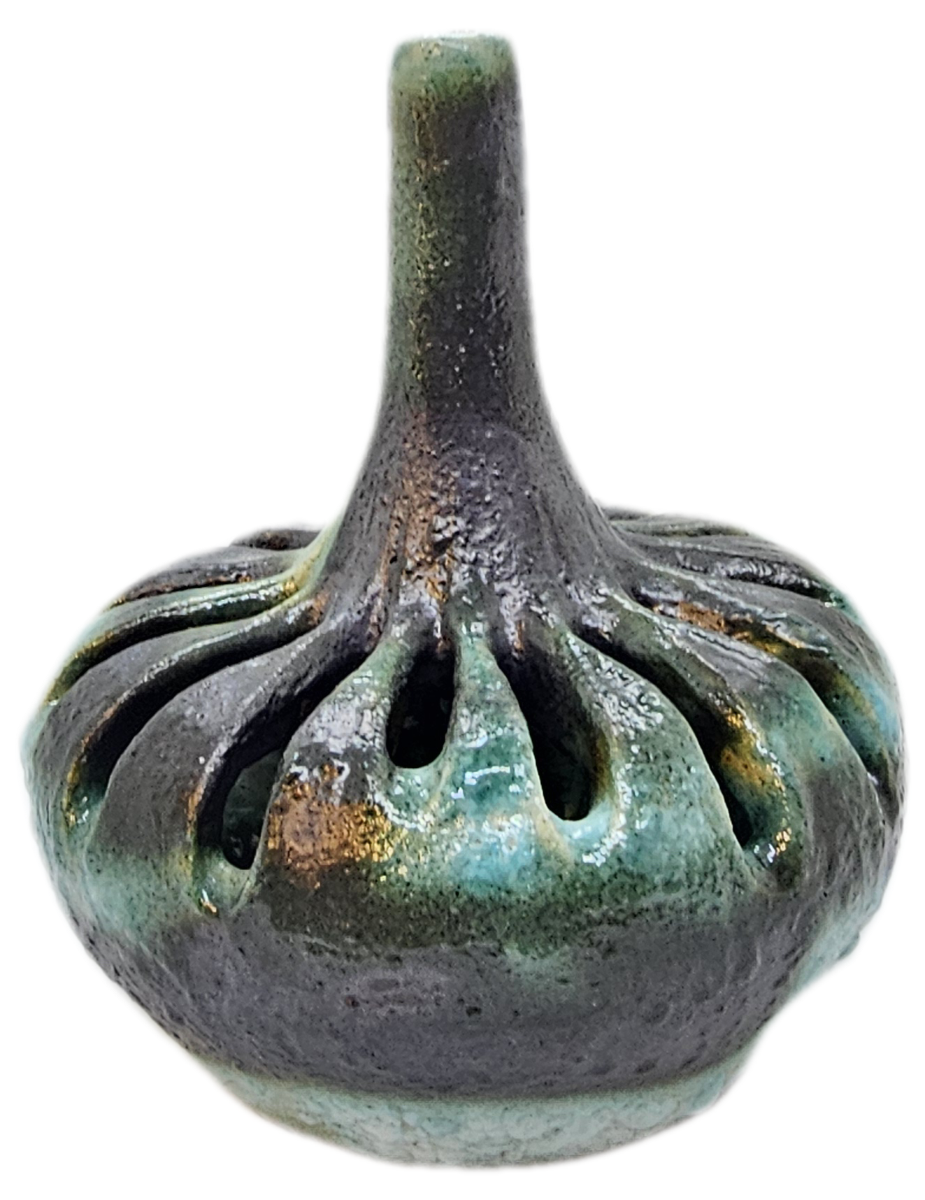 Jarrón decorativo en cerámica pumpkin - Imagen 2