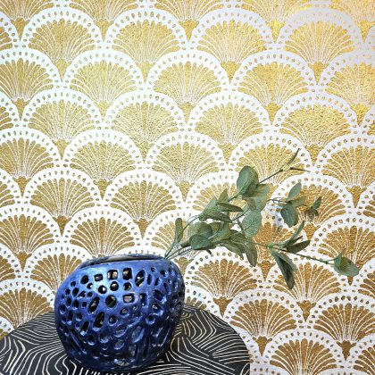 Jarrón decorativo en cerámica Blue