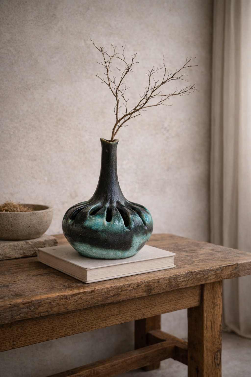 Jarrón decorativo en cerámica pumpkin