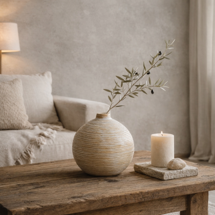 Jarrón decorativo en ceramica Honey